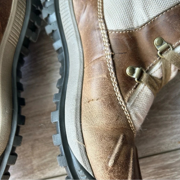 TIMBERLAND Mt. Holly Tall Lace Up Duck Boots in Taupe - Picture 8 of 16